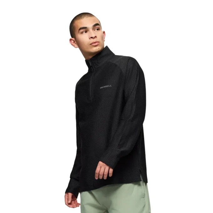 Maglia intermedia da uomo Teebo con zip a un quarto