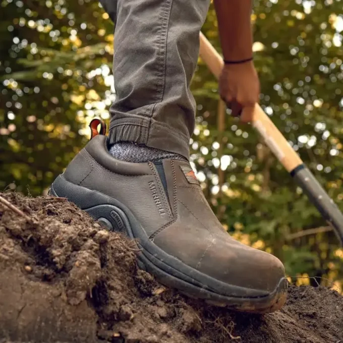 Scarpa da lavoro da uomo Jungle Moc in pelle con puntale in composito, larghezza ampia Scarpa da lavoro da uomo Jungle Moc in pelle con puntale in composito, larghezza ampia